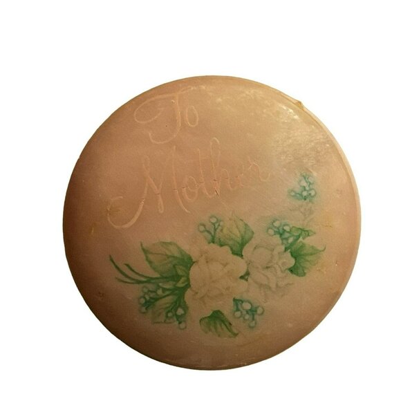 Trinket Boxes Vintage Lot of Two (2) Pink Alabaster "To Mother" Blue Jasperware - Picture 2 of 8